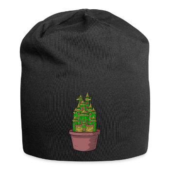 MY CACTUS IS MY CASTLE - KAKTUS SCHLOSS - Jersey-Beanie - Schwarz - Vorne