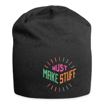 Handwerkskunst Kunsthandwerk Spruch Atelier Maler - Jersey-Beanie - Schwarz - Vorne
