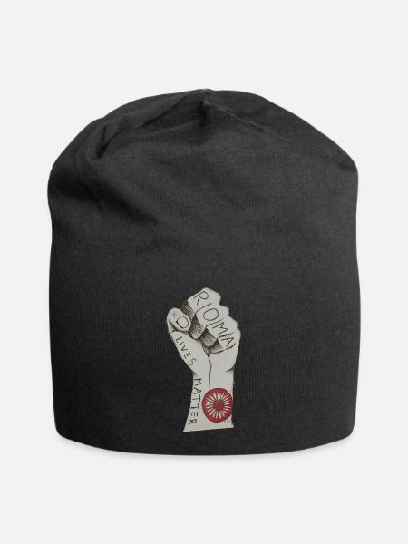 Roma Nation Lives Matters NMK Handart Flag Fist - Jersey Beanie - black