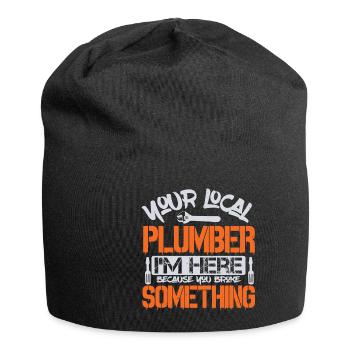 C’est un cadeau amusant pour Kemptner. Idée de cadeau cool - Bonnet en jersey - noir - Devant
