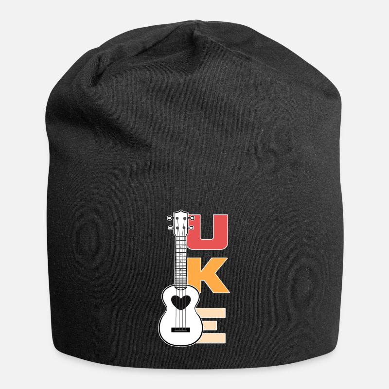 Ukulele - Jersey Beanie - black