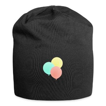Ballon, fête, fête, félicitations - Bonnet en jersey - noir - Devant