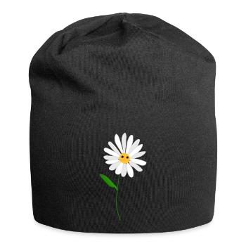 Flower priest's collar - Jersey Beanie - black - Front
