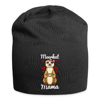 Meerkat Mama Finger Heart Meerkat Animal Ribbon - Bonnet en jersey - noir - Devant