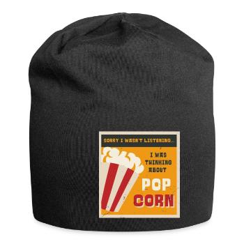 Manger du pop-corn Ironic Saying Corn Pop Corn - Bonnet en jersey - noir - Devant