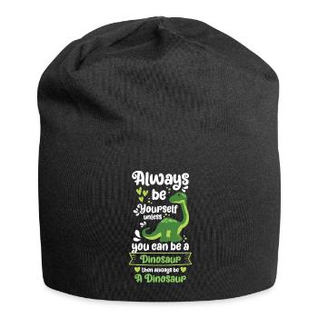 Prehistoric Stegosaurus Rex Raptor - Jersey Beanie - black - Front