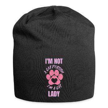 Cat Cats Crazy Cat Lady Cat Man - Jersey Beanie - black - Front