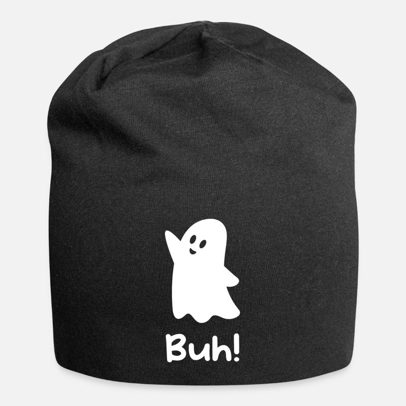Witziges Geist Geister Halloween Buh Boo - Jersey-Beanie - Schwarz