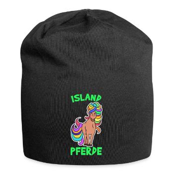 Horses Pony Icelandic Horses Icelandic Quote Horse Fan - Jersey Beanie - black - Front