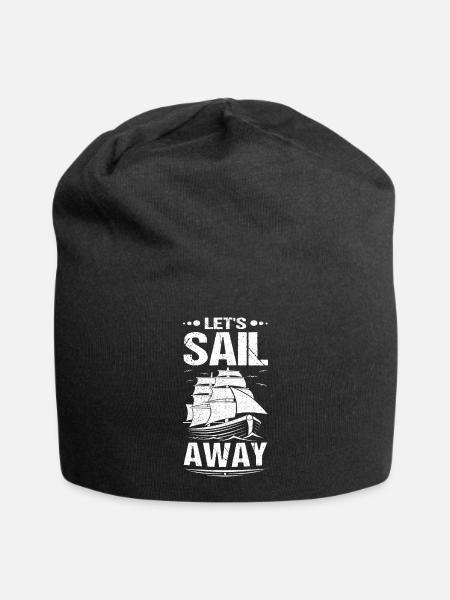 Let's sail away - Jersey-Beanie - Schwarz