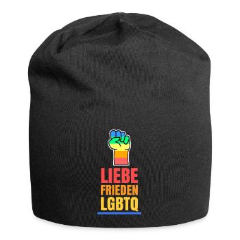 Homosexuell Liebe Lgbt Statement Menschenrechte - Jersey-Beanie - Schwarz - Vorne