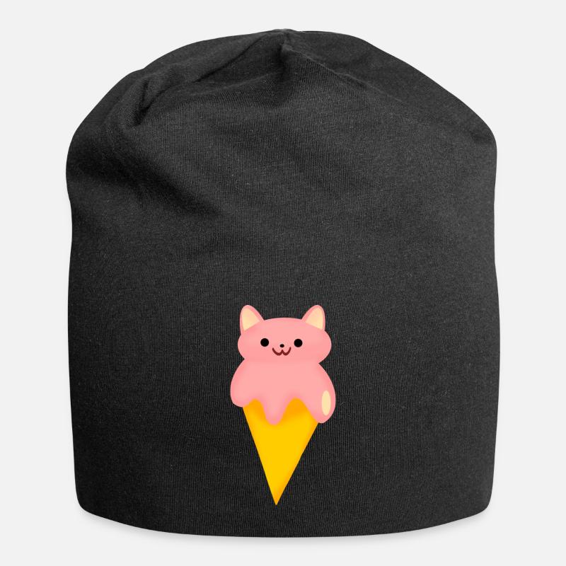 Crème glacée pour chat - Bonnet en jersey - noir