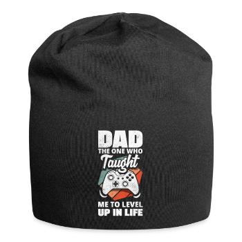 Papa Celui qui m’a appris à niveler ma vie - Bonnet en jersey - noir - Devant