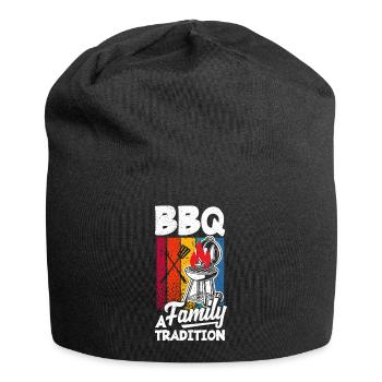 BBQ Une tradition familiale Fête des pères Grill - Bonnet en jersey - noir - Devant