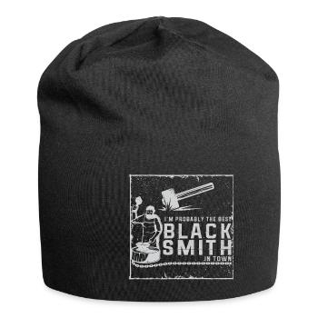 Lustiger Schmied Spruch & Schmieden - Jersey-Beanie - Schwarz - Vorne