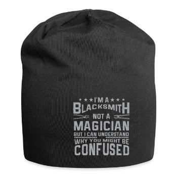 Lustiger Schmied Spruch & Schmieden - Jersey-Beanie - Schwarz - Vorne