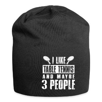 Lustiger Tischtennis Spruch Tischtennis - Jersey-Beanie - Schwarz - Vorne