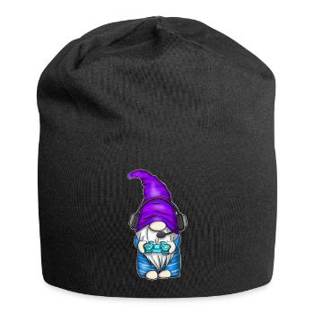 Gamer Gaming Gnome - Jersey Beanie - black - Front
