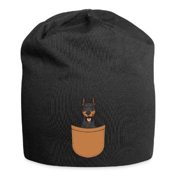 Doberman Pinscher Dog Dobie - Jersey Beanie - black - Front