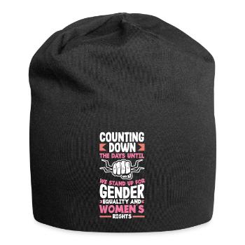 We stand up for gender equality and women's rights - Jersey-Beanie - Schwarz - Vorne