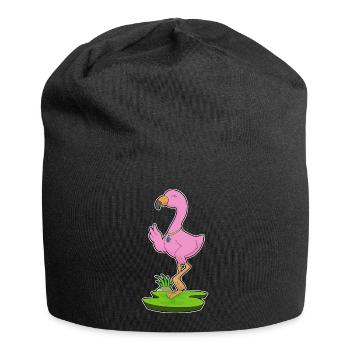 Flamingo Halskette - Jersey-Beanie - Schwarz - Vorne