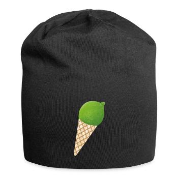 Glace au citron vert Glace d’été Citron Fruit Vacances - Bonnet en jersey - noir - Devant