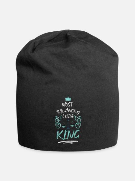 Waage Sternbild Oktober Aberglauben - Jersey-Beanie - Schwarz