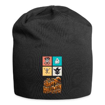 Dance of the Damned: A Colorful Halloween Ensemble - Jersey Beanie - black - Front