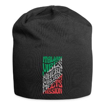 Sarcasme drôle Italie - Bonnet en jersey - noir - Devant