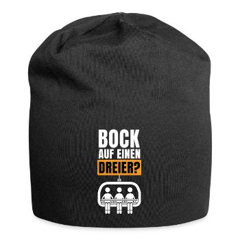 Bock auf einen Dreier Lift Apres Ski lustig Design - Jersey-Beanie - Schwarz - Vorne