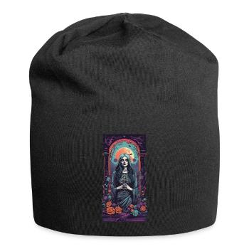 Vintage Goth Girl Victorian Occult Aesthetic - Jersey Beanie - black - Front