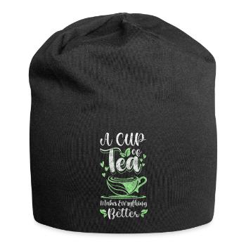 Tea Lover Recreation Herbal Teapot - Jersey Beanie - black - Front
