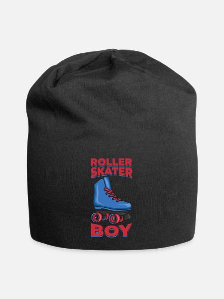Rollerskates Junge - Jersey-Beanie - Schwarz