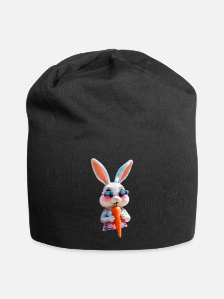 Funny Bunny Lotte - Jersey-Beanie - Schwarz