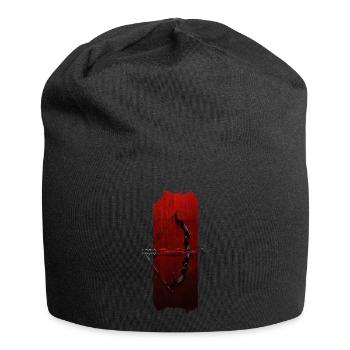 Bogenschießen Eleganz: Pfeil und Bogen - Jersey-Beanie - Schwarz - Vorne