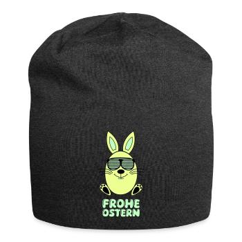 Joyeux lapin de Pâques - Bonnet en jersey - charbon - Devant