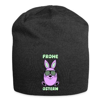 Joyeux lapin de Pâques - Bonnet en jersey - charbon - Devant