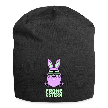 Joyeux lapin de Pâques 1 - Bonnet en jersey - charbon - Devant