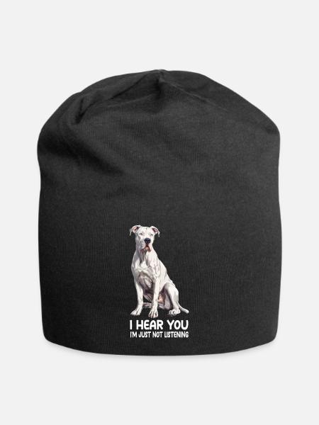 Dogo Argentino - Jersey-Beanie - Schwarz