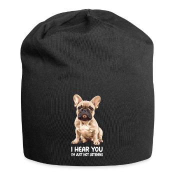 French Bulldog - Jersey Beanie - black - Front