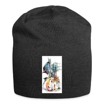 Musique pour les amoureux - Bonnet en jersey - charbon - Devant