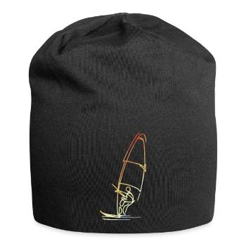 Planche à voile Croquis Vintage - Bonnet en jersey - noir - Devant