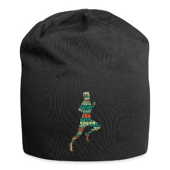 Running Rush run Pace Speed Marathon Runner cadeaux - Bonnet en jersey - noir - Devant