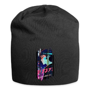 Cyborg Woman kanji futuristique - Bonnet en jersey - noir - Devant