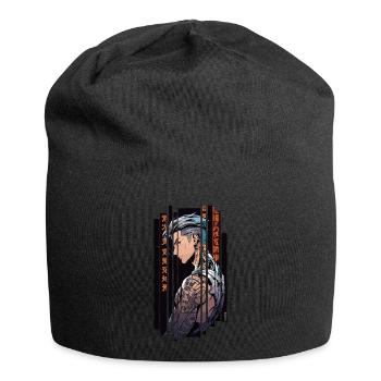 Homme tatoué cyber orange - Bonnet en jersey - noir - Devant