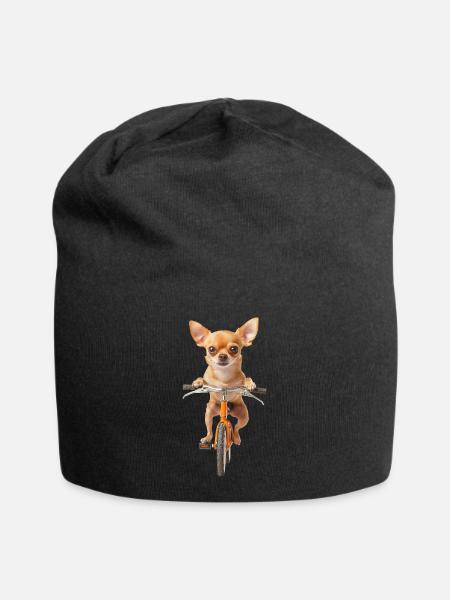Chihuahua - Jersey-Beanie - Schwarz