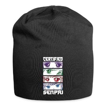 Certified Senpai Anime Manga Zertifizierter Senpai - Jersey-Beanie - Schwarz - Vorne