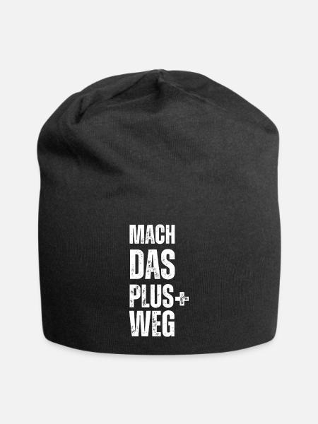 Motivierendes Druckdesign mit positivem Spruch - Jersey-Beanie - Schwarz