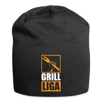 Grill Liga / Lustiges BBQ Design, Grillen - Jersey-Beanie - Schwarz - Vorne