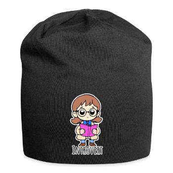 Je suis plutôt réservé et introverti - Bonnet en jersey - noir - Devant